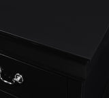 Lighting accentuating Louis Philip nightstand’s sleek lines