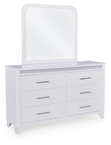 Jarlee White Queen Upholstered Panel Bed angled view