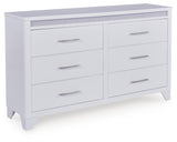Jarlee White Dresser angled view