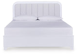 Jarlee White King Upholstered Panel Bed view 4