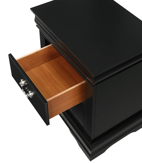 Louis Philip Black Sleigh Bedroom Set main view