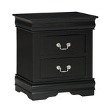 Louis Philip Black Full Sleigh Bed side view