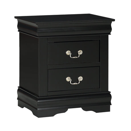 Louis Philip Black Full Sleigh Bed side view