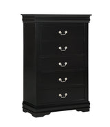 Louis Philip Black Dresser with matching mirror