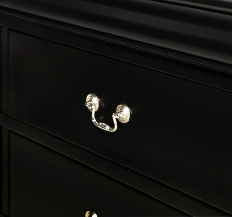 Louis Philip Black Sleigh Bedroom Set main view