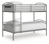 Lanceburg bunk bed angled side view with ladder