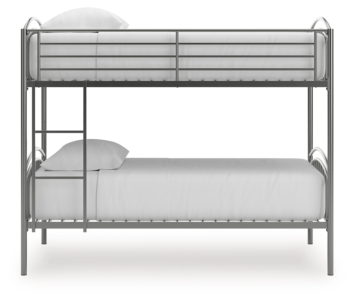 Side profile of Lanceburg twin over twin bunk bed