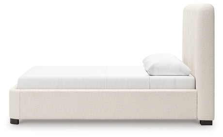 Brintstreet Beige Next-Gen Nuvella queen upholstered panel bed