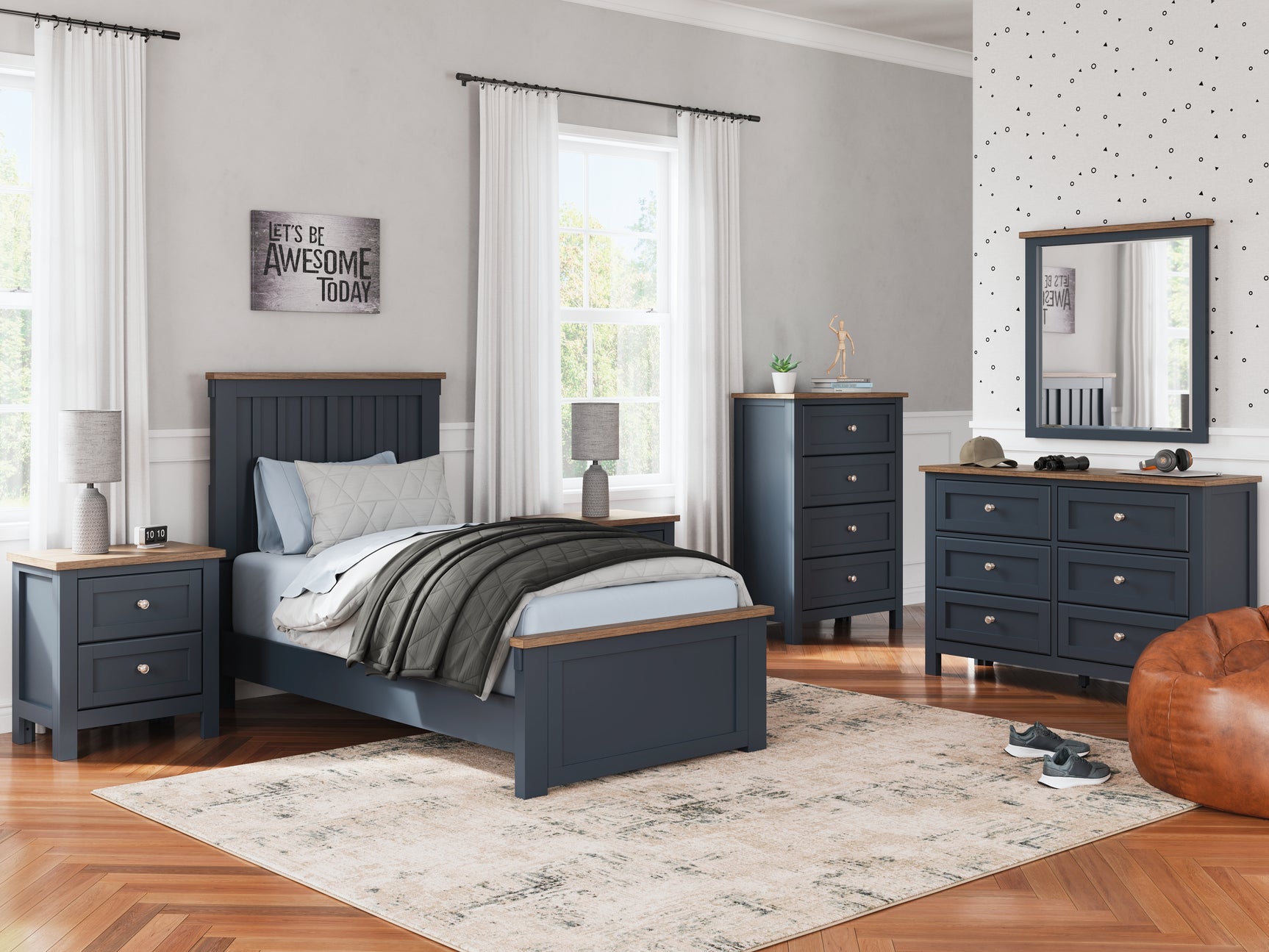 Landocken Twin Bed alternative angled view