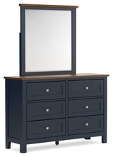 Landocken Brown/Blue Panel Bedroom Set angled view