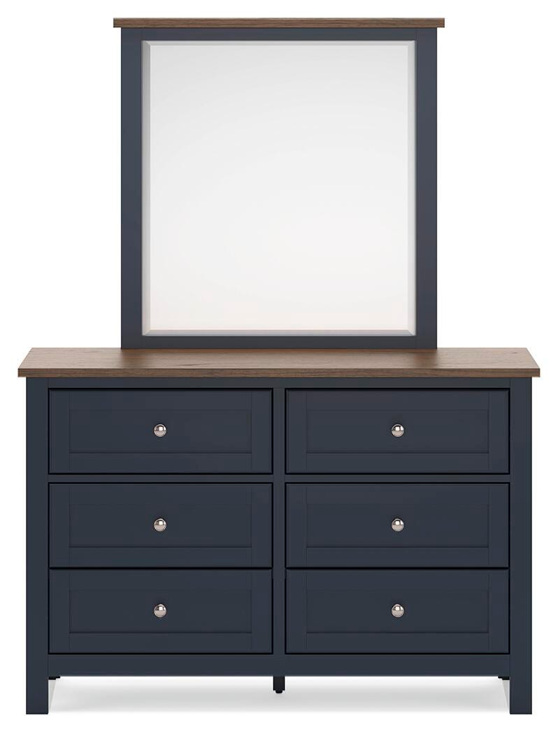 Landocken Brown/Blue Panel Bedroom Set view 12