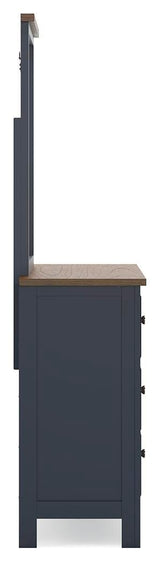 Landocken Brown/Blue Panel Bedroom Set view 14