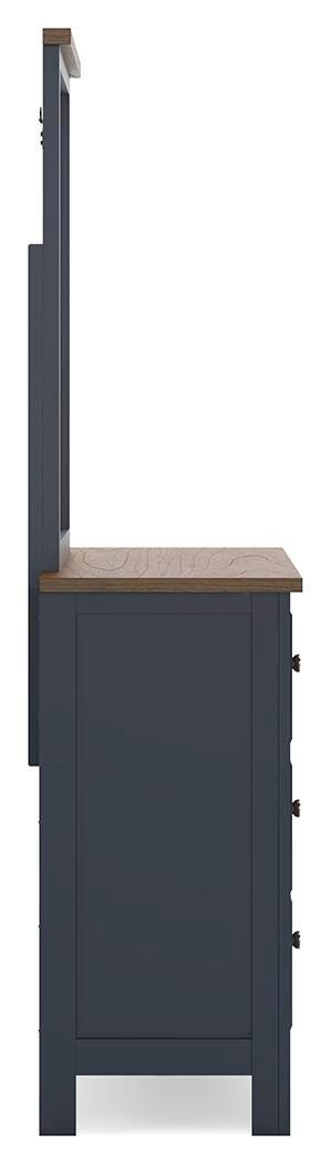 Landocken Brown/Blue Panel Bedroom Set view 14