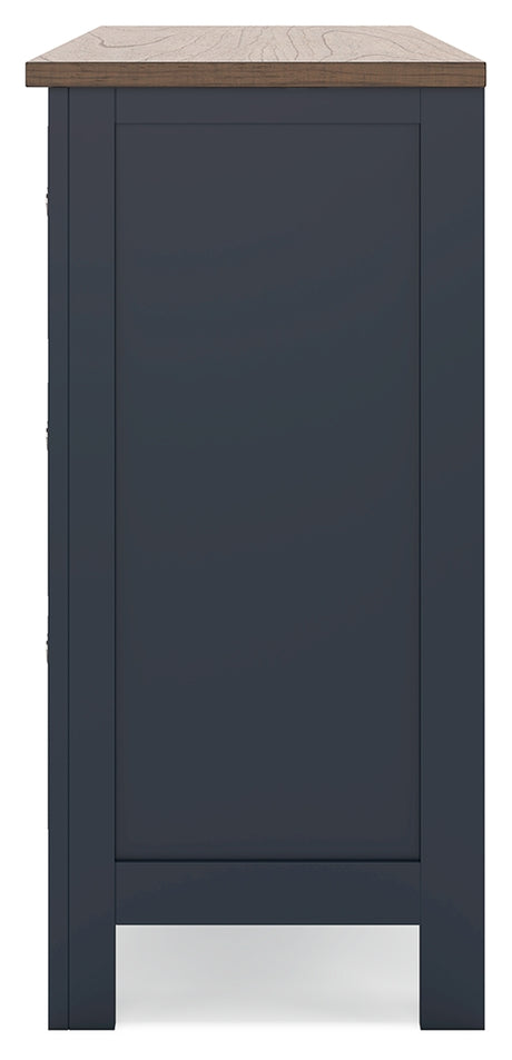 Side view of Landocken dresser