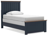 Landocken Twin Panel Bed side angle