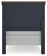 Landocken Twin Bed footboard side angle