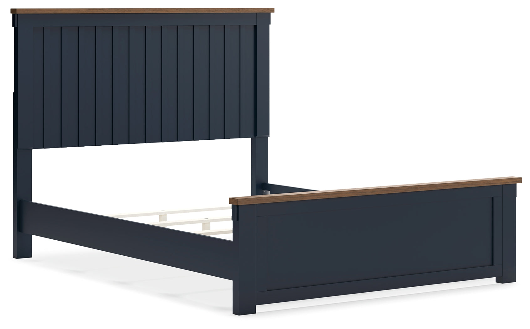 Landocken queen bed angled view with headboard detail