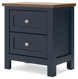 Nightstand drawer open showing interior