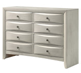 Emily nightstand with two drawers in white