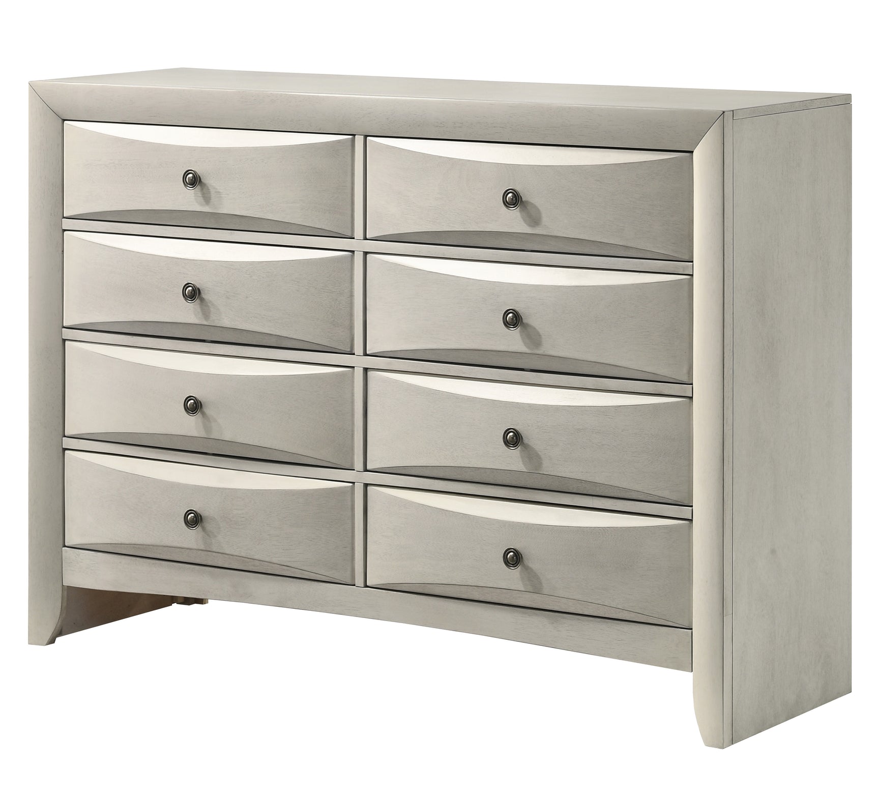 Emily nightstand with two drawers in white