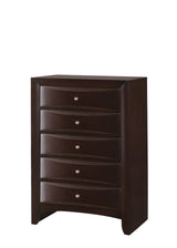 Emily Dark Cherry Modern Transitional Wood Queen Storage Bookcase Platform Bed - Ella Furniture