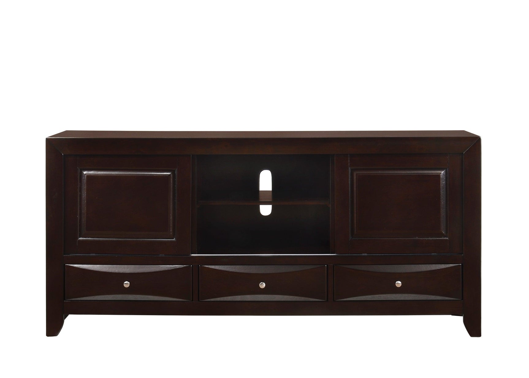 Emily Dark Cherry Modern Transitional Wood Queen Storage Bookcase Platform Bed - Ella Furniture
