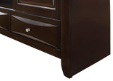 Emily Dark Cherry Modern Transitional Wood Queen Storage Bookcase Platform Bed - Ella Furniture