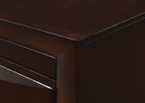 Emily Dark Cherry Modern Transitional Wood Queen Storage Bookcase Platform Bed - Ella Furniture
