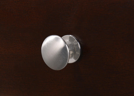 Close-up on drawer handles of Emily TV Stand