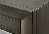 Main view of Emily Gray Oak Storage Platform Bedroom Set bed