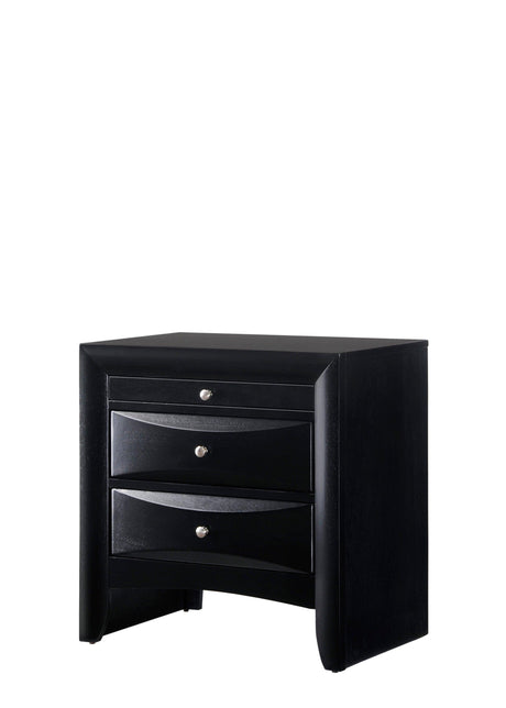 Bedroom angle of Emily Black Storage Platform Bedroom Set bed