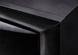 Emily modern black nightstand with hardware details