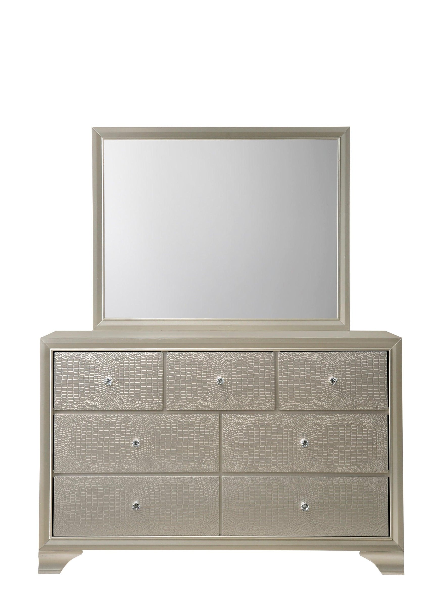 Lyssa chest placed in a modern bedroom setting