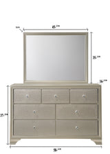 Lyssa Champagne LED Faux Leather Tufted Twin Bed front view