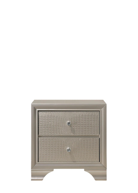 Lyssa Nightstand side profile showing curved edges