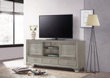 Lyssa bed with LED footboard and button tufting detail