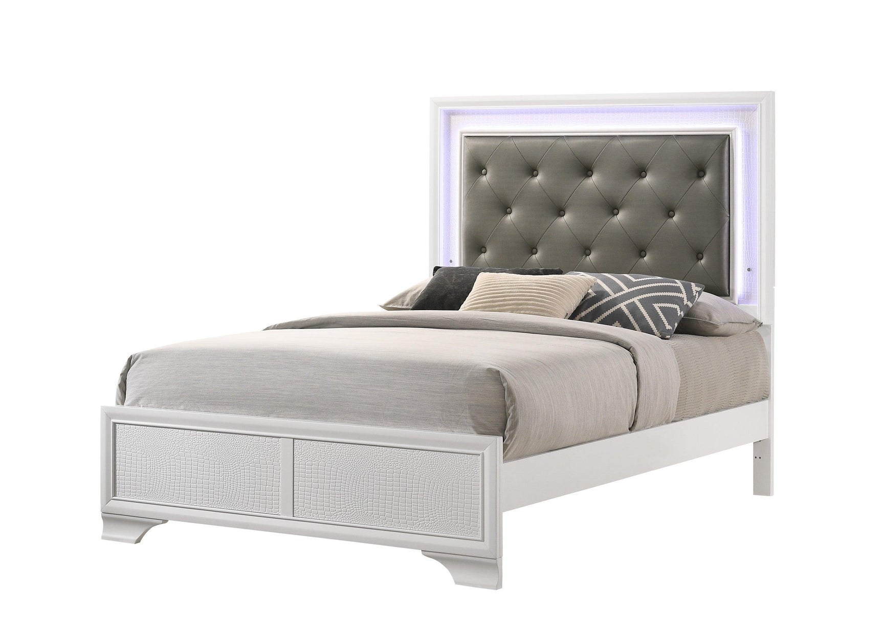 Lyssa Glam Frost Dresser with metal drawer glides and felt-lined drawers