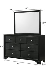 Micah dresser dark finish with optional beveled mirror
