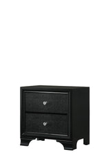 Micah Chest 5 drawers black faux finish with nickel knobs front view