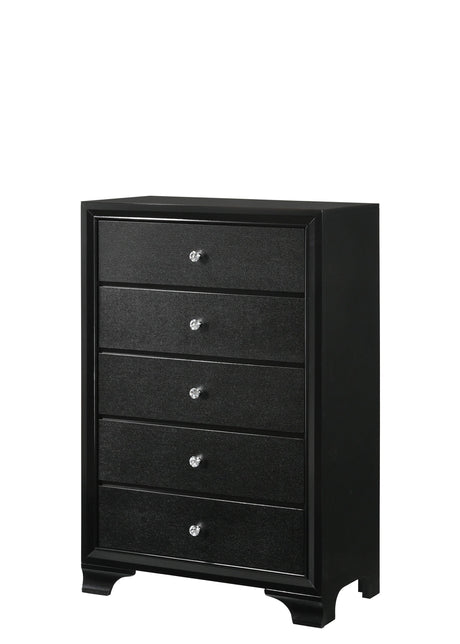 Micah Black King velvet upholstered tufted panel bed with LED lighting