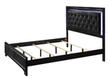 Micah Chest 5 drawers black faux finish with nickel knobs front view