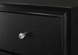 Micah Night Stand Black, top surface with lamp and books