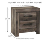 Wynnlow Gray Panel Bedroom Set dimension view