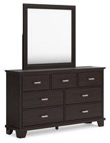 Covetown dresser drawer open showing smooth glide and wood grain lined interior