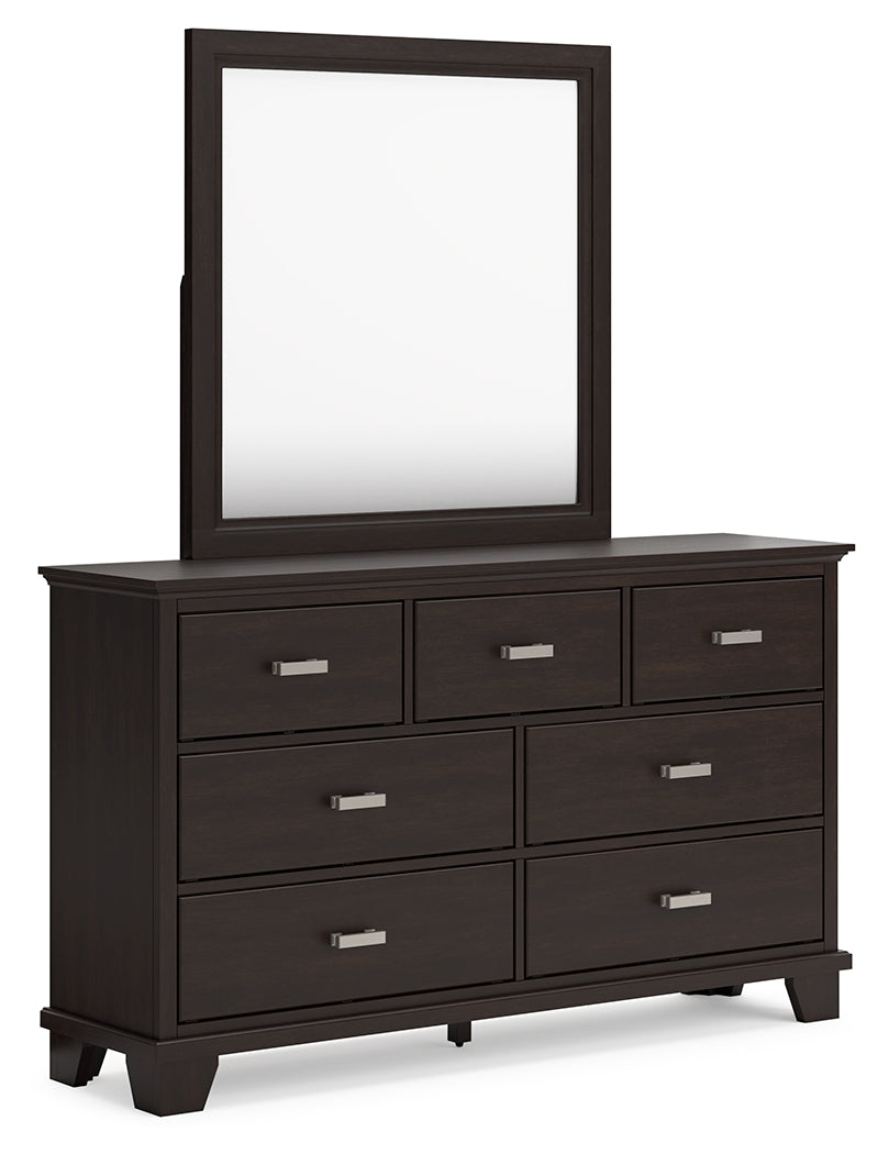 Covetown dresser drawer open showing smooth glide and wood grain lined interior