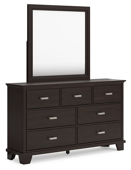 Covetown dresser drawer open showing smooth glide and wood grain lined interior