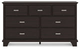 Covetown Dark Brown Dresser