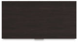 Covetown dark brown chest of drawers front view
