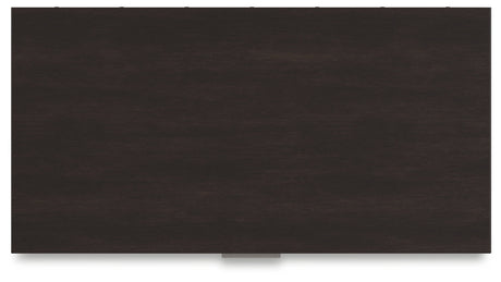 Covetown dark brown chest of drawers front view