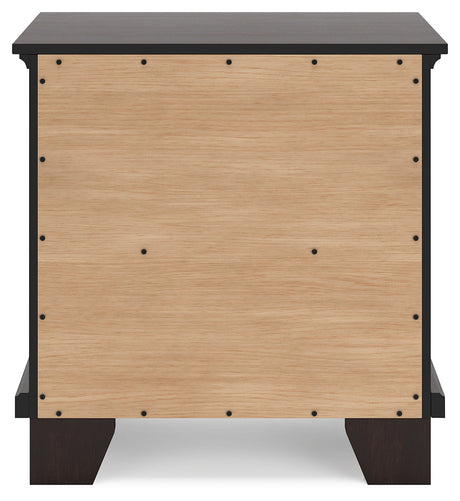 Covetown nightstand back view